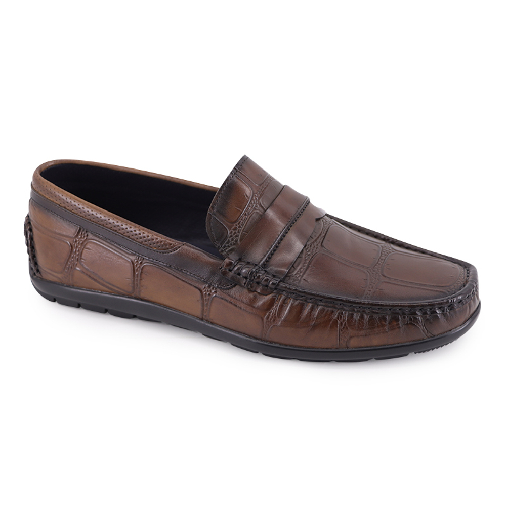 TRANOI Gommino Loafers Men"s Brown