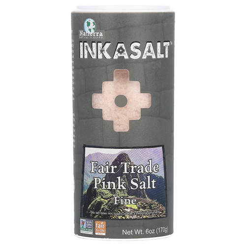 Natierra, розовая соль, приобретенная с соблюдением принципов справедливой торговли, мелкая, 170 г (6 унций)