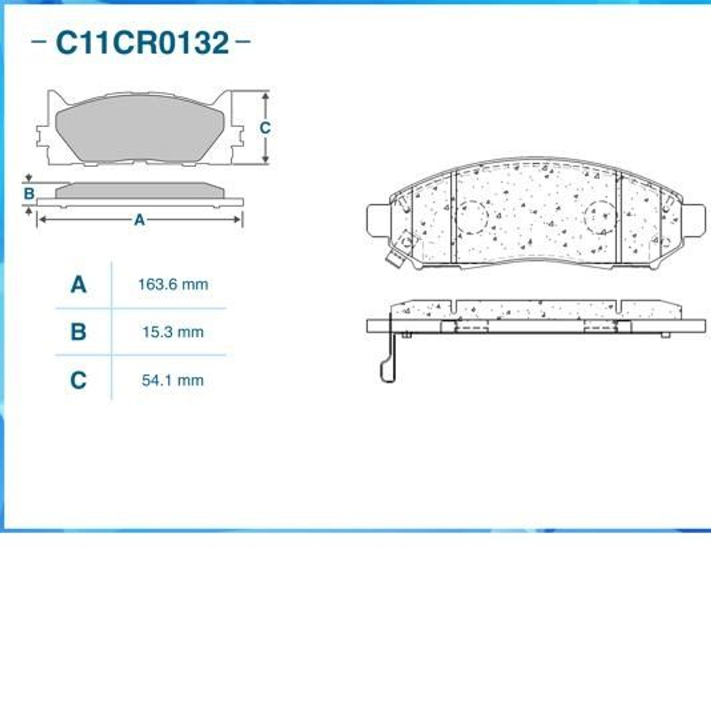 Колодки тормозные передние CWORKS C11CR0132