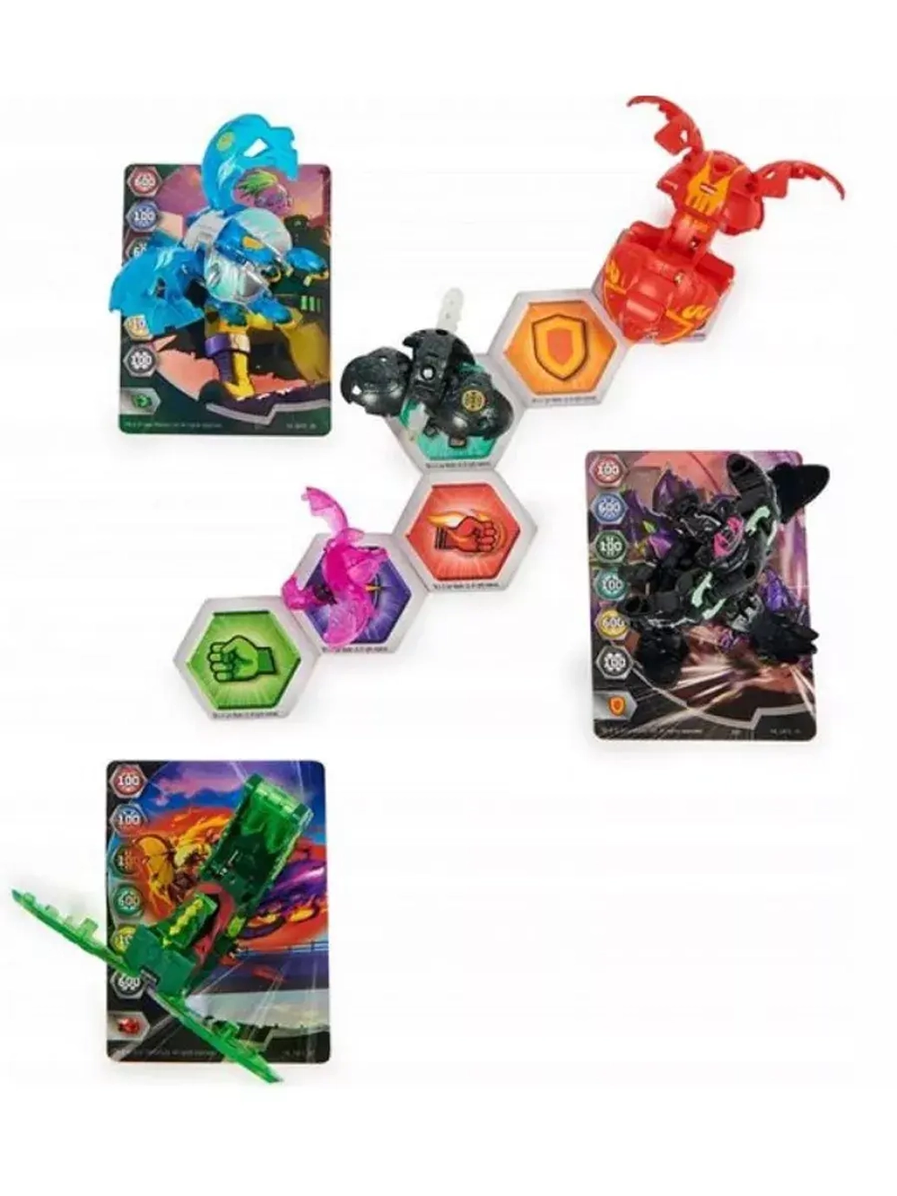 Набор игрушка трансформер Бакуган Armored Evolutions 6 шт