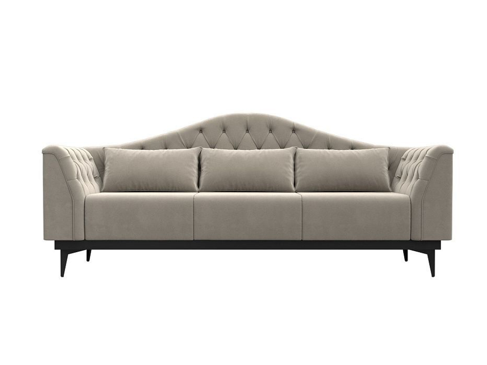 Диван прямой Флорида, Бежевый, Микровельвет, 112348