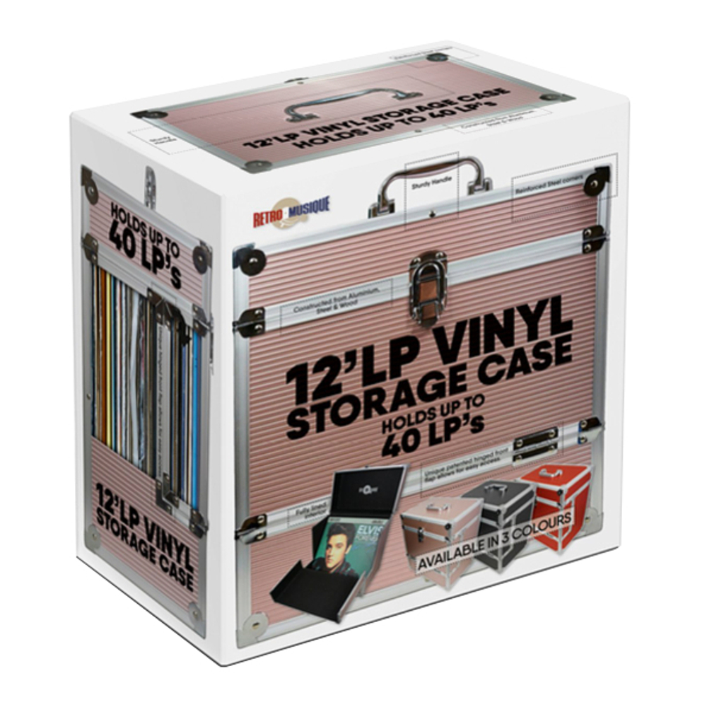 Кейс Для Виниловых Пластинок (Retro Musique 12' LP Vinyl Storage Case Rose)