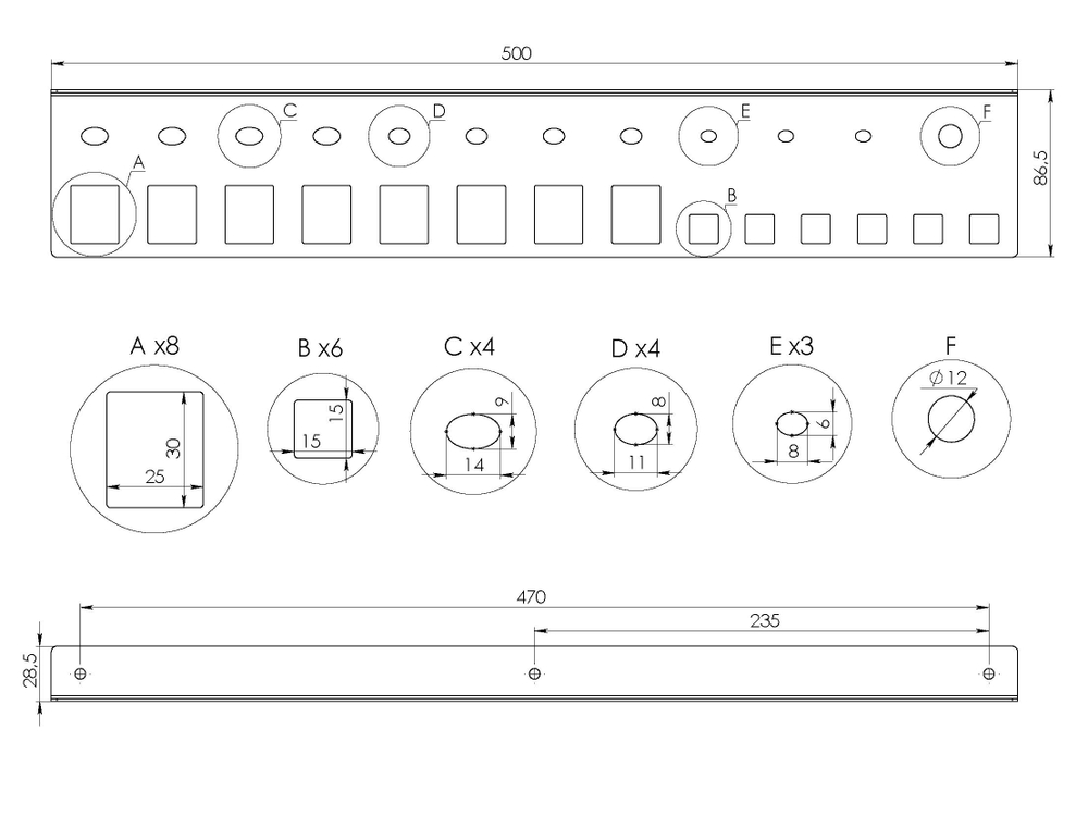 Держатель-органайзер для плоскогубцев, пассатижей, клещей и отверток на 26 предметов