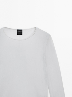 Massimo Dutt Тонкий свитер из полупрозрачной ткани - Studio, цвет льда