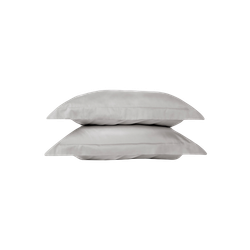 Комплект из двух сатиновых наволочек 70х70см | светло-серый