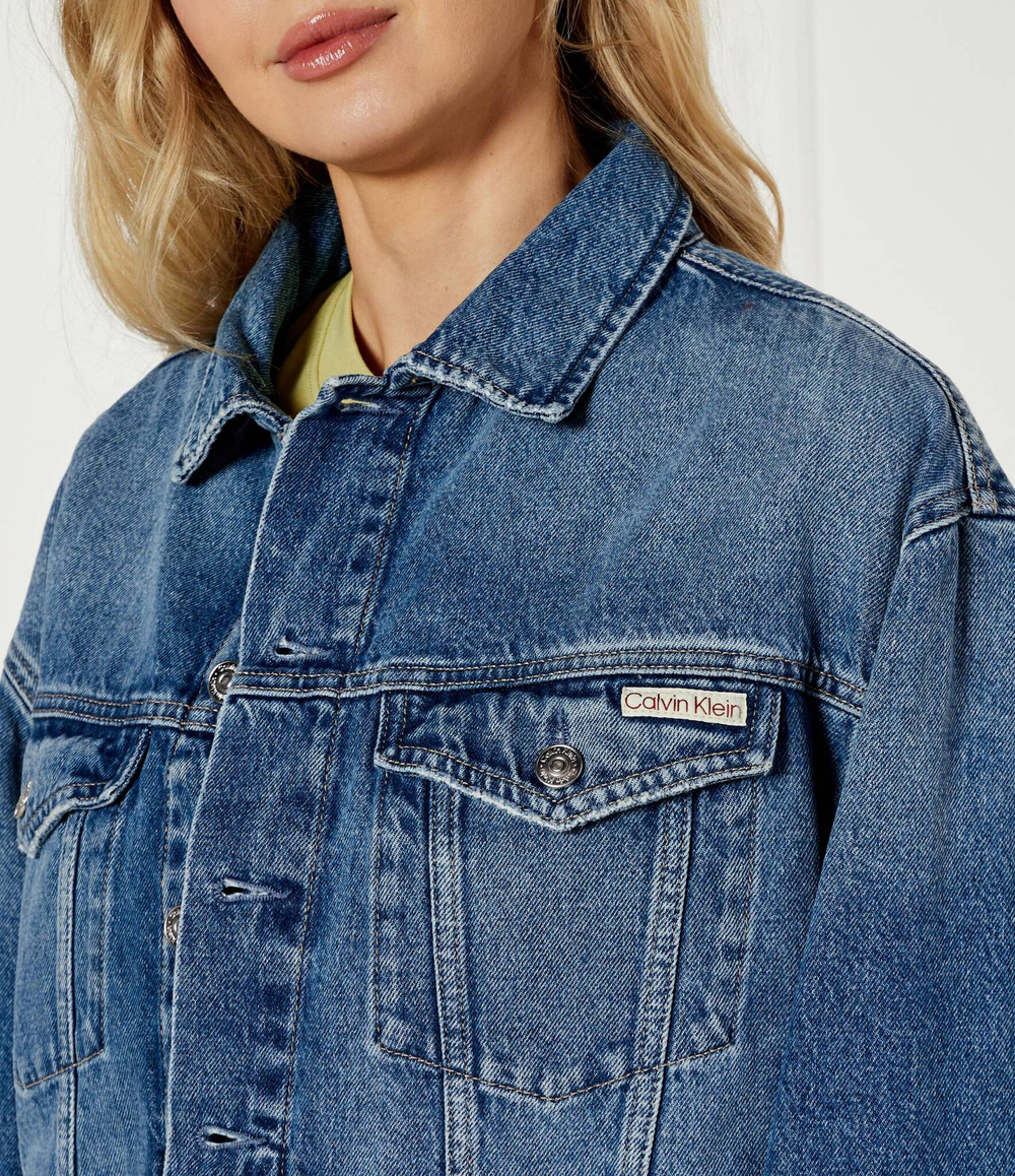 Джинсовая куртка Calvin Klein Jeans - голубой(J20J224546)