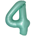 Шар фольгированный Цифра 4 101 см (Бирюзовый)