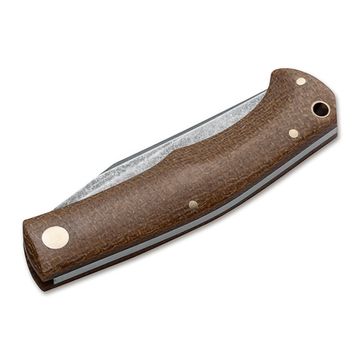 Складной нож Boker 111029 Boxer EDC Brown c клинком из стали Böhler M390 Microclean®, рукоять микарта