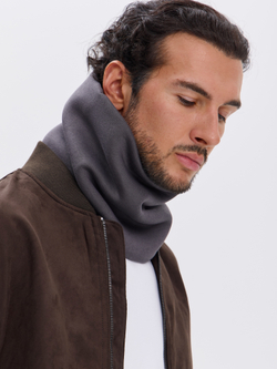 Снуд из футера с начесом для мужчин