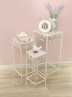 Подставки для цветов напольные металлические "Прованс" 3 шт