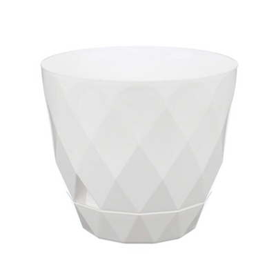 Горшок для цветов Laurel D175 мм, 2.3 л с поддоном (белый)