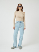 Лонгслив на одно плечо со складками