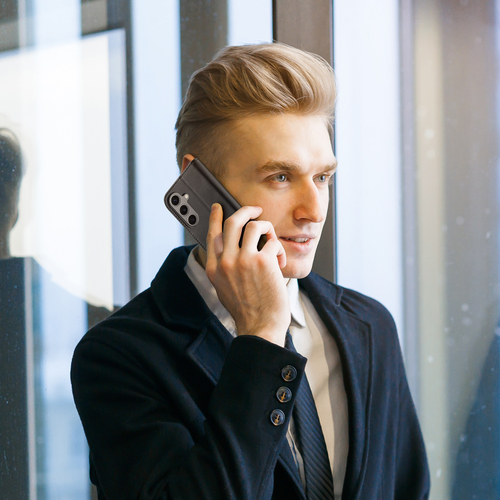 Чехол книжка из натуральной кожи с защитой RFID от Dux Ducis для Samsung Galaxy S25+, серия Hivo Series Case