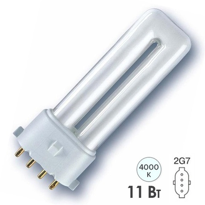 Лампа компактная люминесцентная Dulux S/E 11W/840 4000K 2G7 холодно-белая Osram 4099854123641