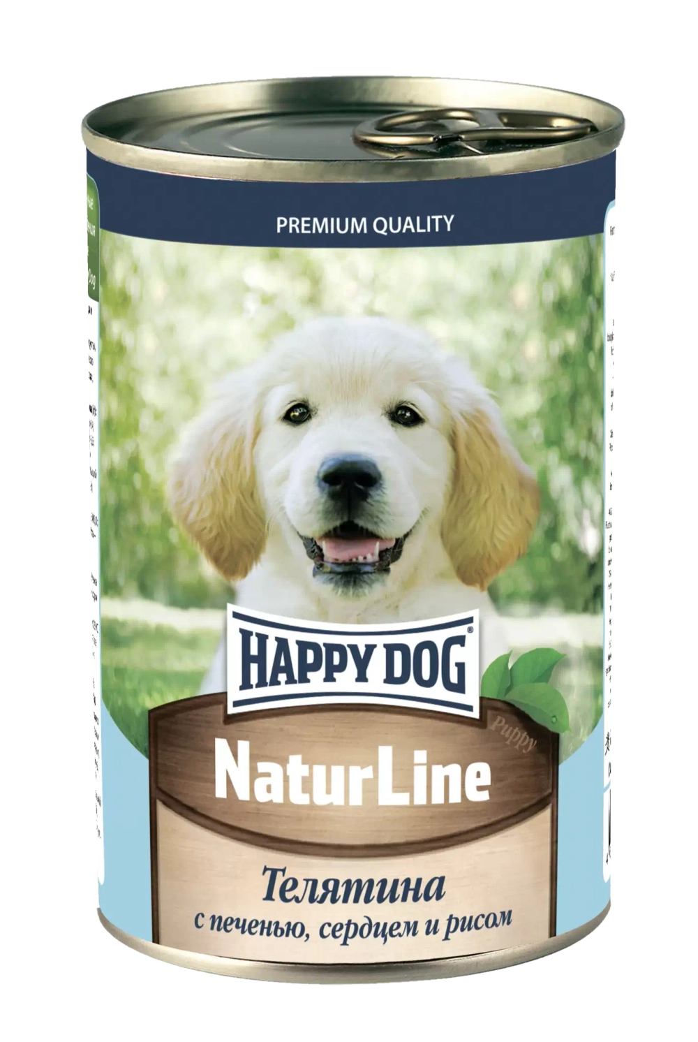 HAPPY DOG Консервы для щенковТелятина с печенью, сердцем и рисом, 410 г