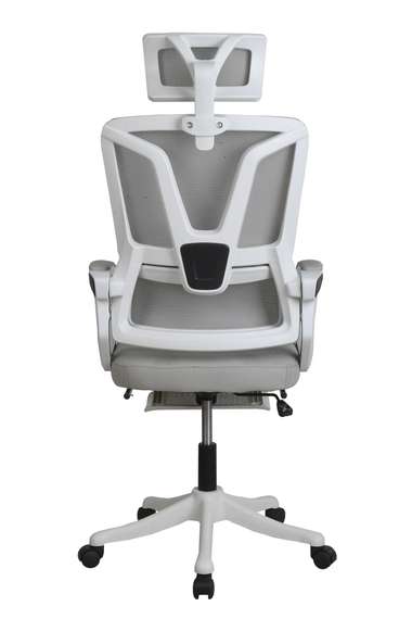 Кресло для руководителя Gramber С26 Сетка серая/Ткань серая/Белый