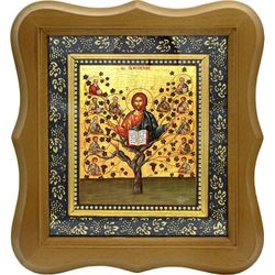 Спас Древо Жизни. Икона на холсте.