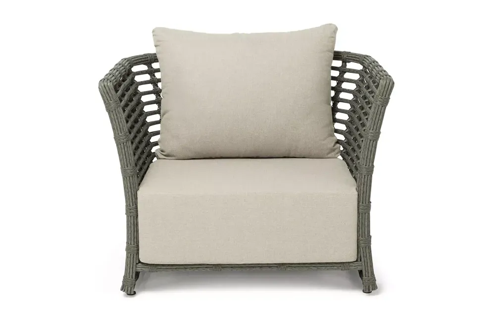 "Валенсия" кресло из искусственного ротанга, цвет серый