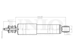 Амортизатор газовый передней подвески UNIO SAB-10481