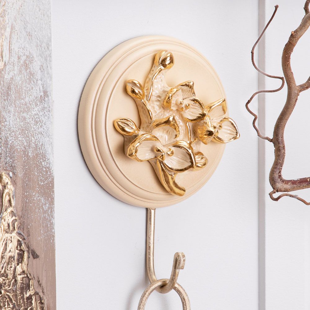 Настенный крючок Орхидея Айвори
