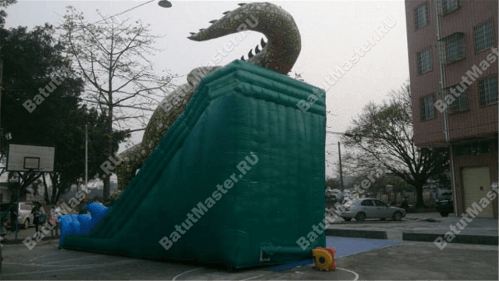 Надувная горка "Крокодил" 8*6*7 м
