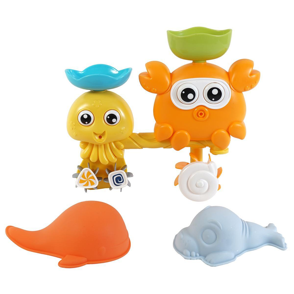 Набор игрушек для купания Станция на присосках+ 2 игрушки, коробка HG-5071