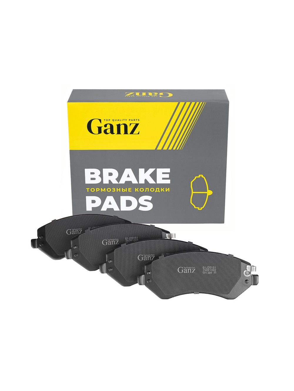 Колодки передние CHRYSLER VOYAGER 2.4-3.3 00-/JEEP CHEROKEE 2.4-3.7 GANZ GIJ20151