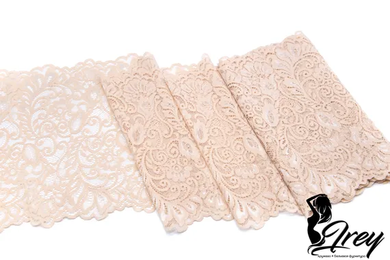 03-268 ОПТ Кружево эластичное 20 см, телесный 126