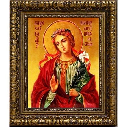 Мирослава Константинопольская, Святая дева. Икона на холсте.