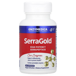Enzymedica SerraGold 60 capsules , Ферменты , Серрапептаза