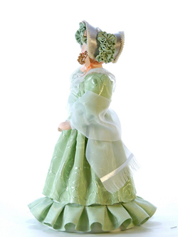 Кукла фарфоровая Пушкинская дама в летнем платье 19 века