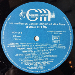 Винтажная виниловая пластинка LP Les Meilleures Bandes Originales Des Films D Alain Delon Ален Делон (France 1983)