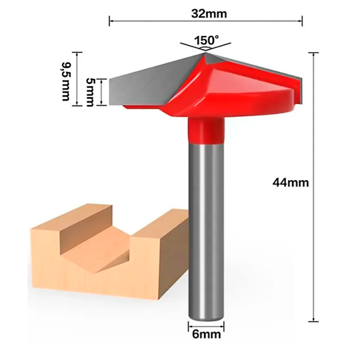Фреза V-образная 32 х 150
