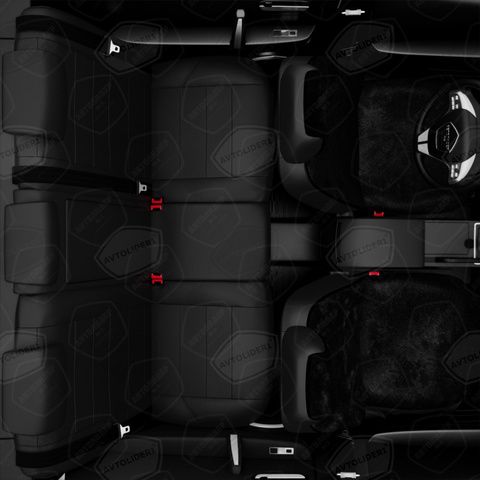 Меховые накидки, комплект на весь салон, 5шт. (натуральная овчина, короткий ворс)