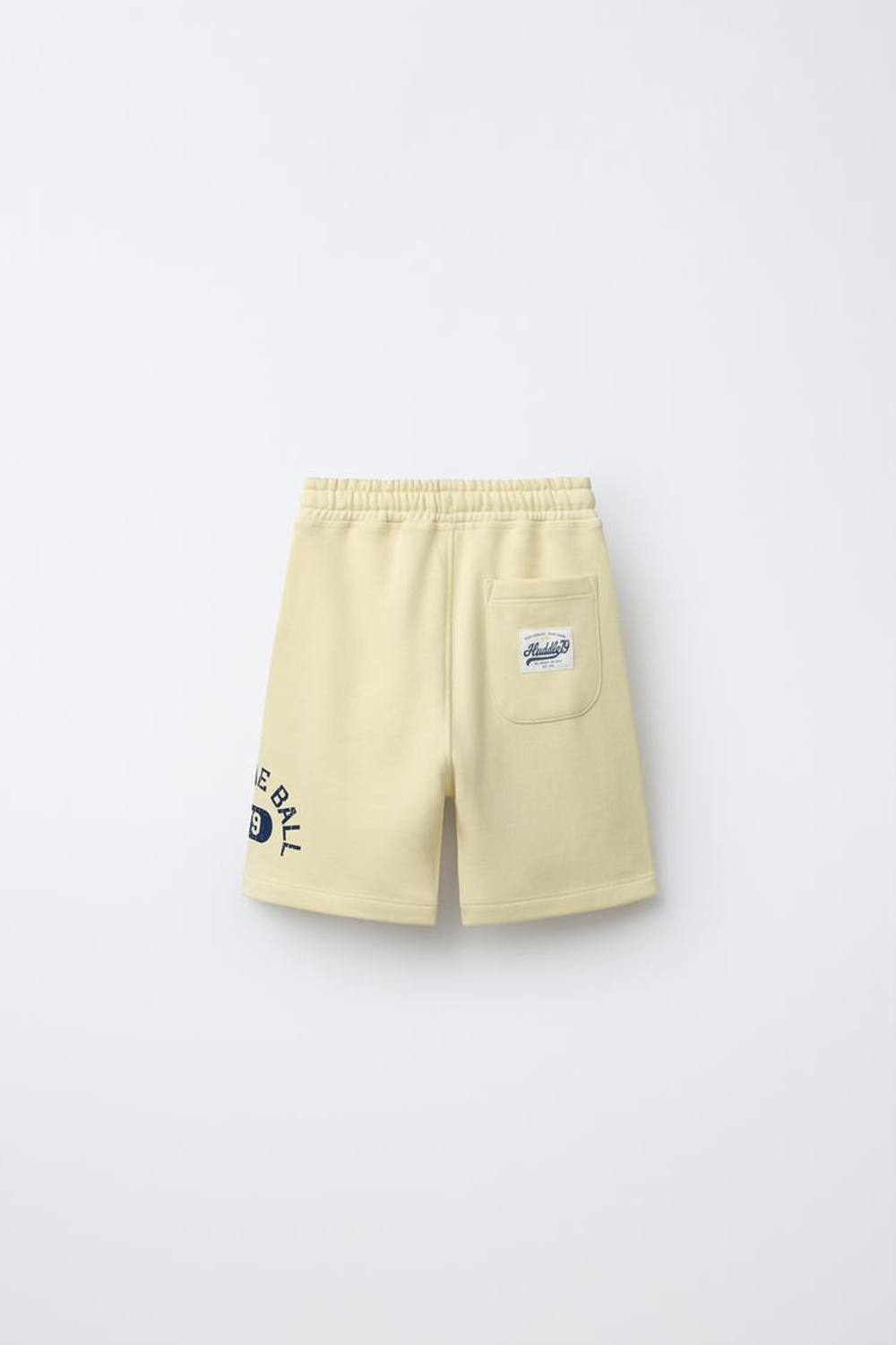 ZARA ШОРТЫ-ДЖОГГЕРЫ С НАДПИСЬЮ, ЖЕЛТЫЙ