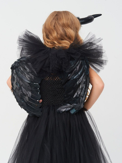 Костюм платье рога крылья Малефисента на Хэллоуин