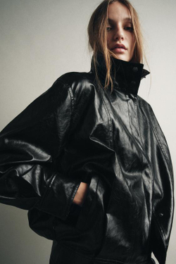 ZARA КУРТКА-БОМБЕР — ZW COLLECTION, ЧЕРНЫЙ