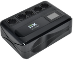 ITK ELECTRA LT5 ИБП однофазный линейно-интерактивный 1000ВА/600Вт 5хSchuko LCD дисплей АКБ 1х9AH USB+USB Charge RJ45/11
