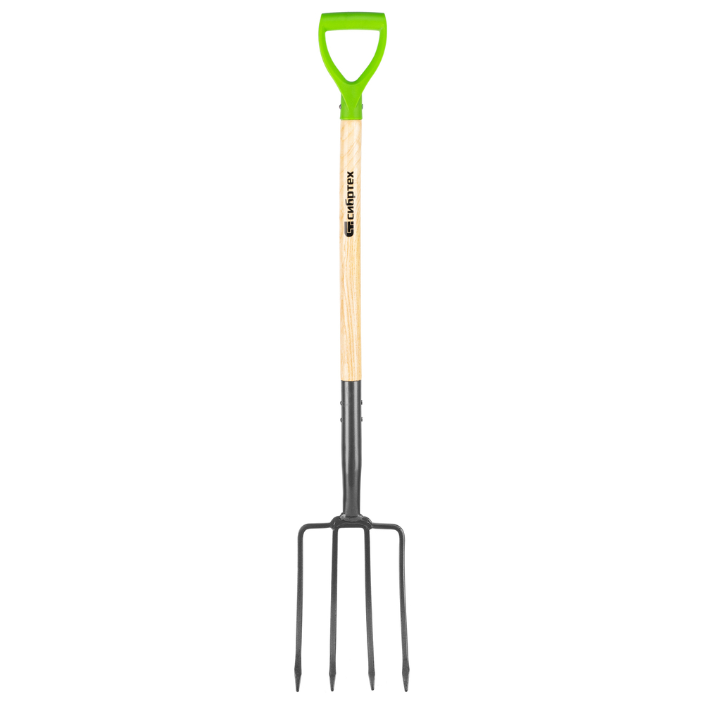 Вилы 4-рогие, огородные, кованые, 195х295х1165 мм, деревянный лакированный черенок Сибртех