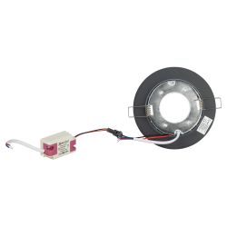 Встраиваемый светильник со светодиодной подсветкой ЭРА DK LD51 BK GX53 черный