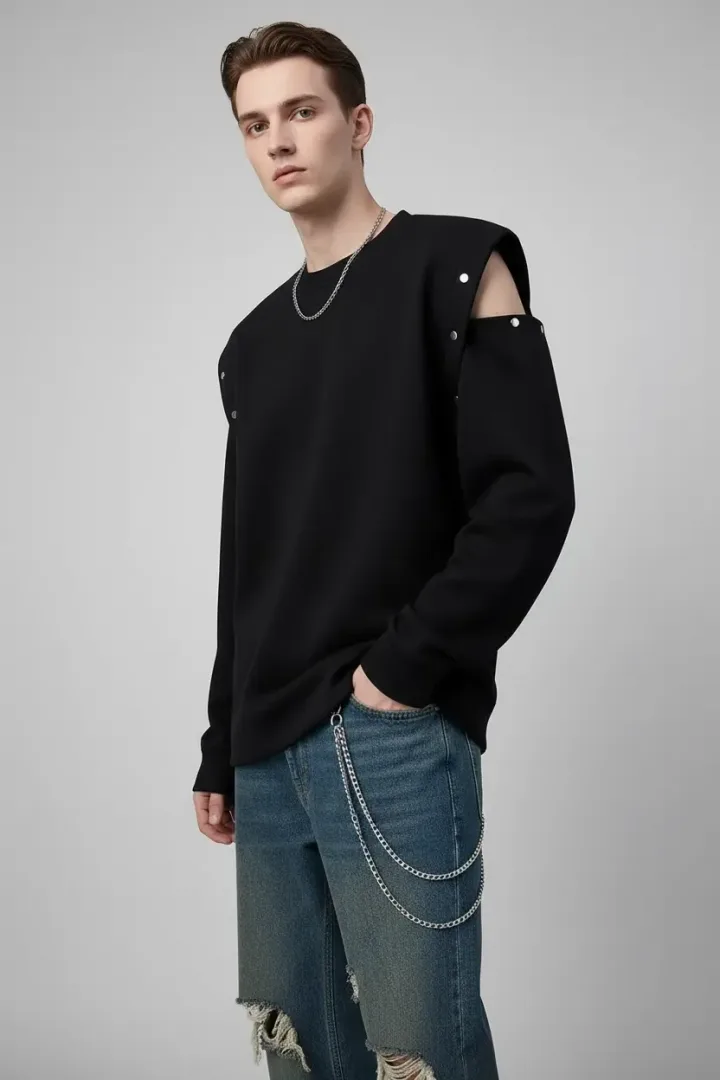 Лонгслив со съемными рукавами «YESLETO»