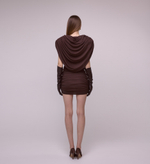 Платье DARK BROWN PELERINE