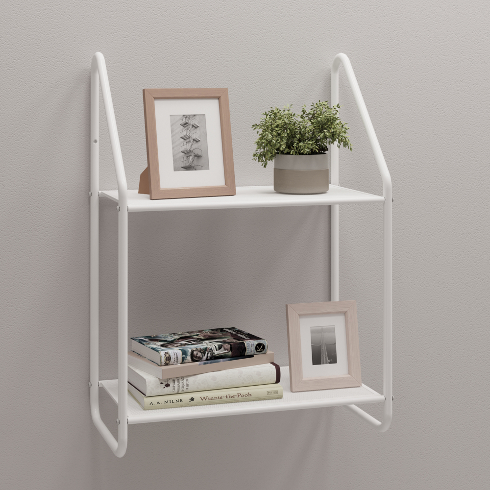 Этажерка настенная "Барселона 12" (BARCELONA 12 wall storage rack) (Белый)