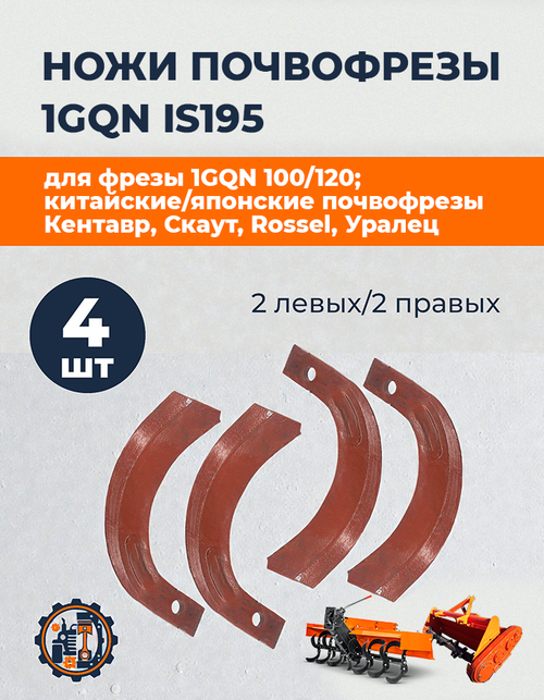 Комплект ножей почвофрезы IS195 (2+2)