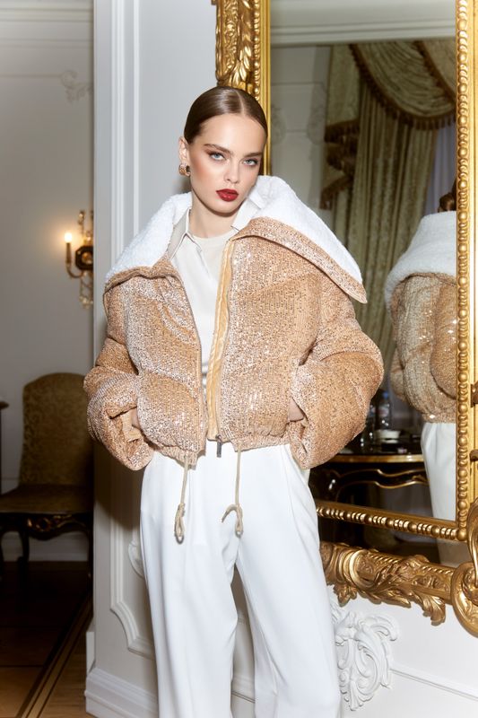 Пуховик STAR с пайетками