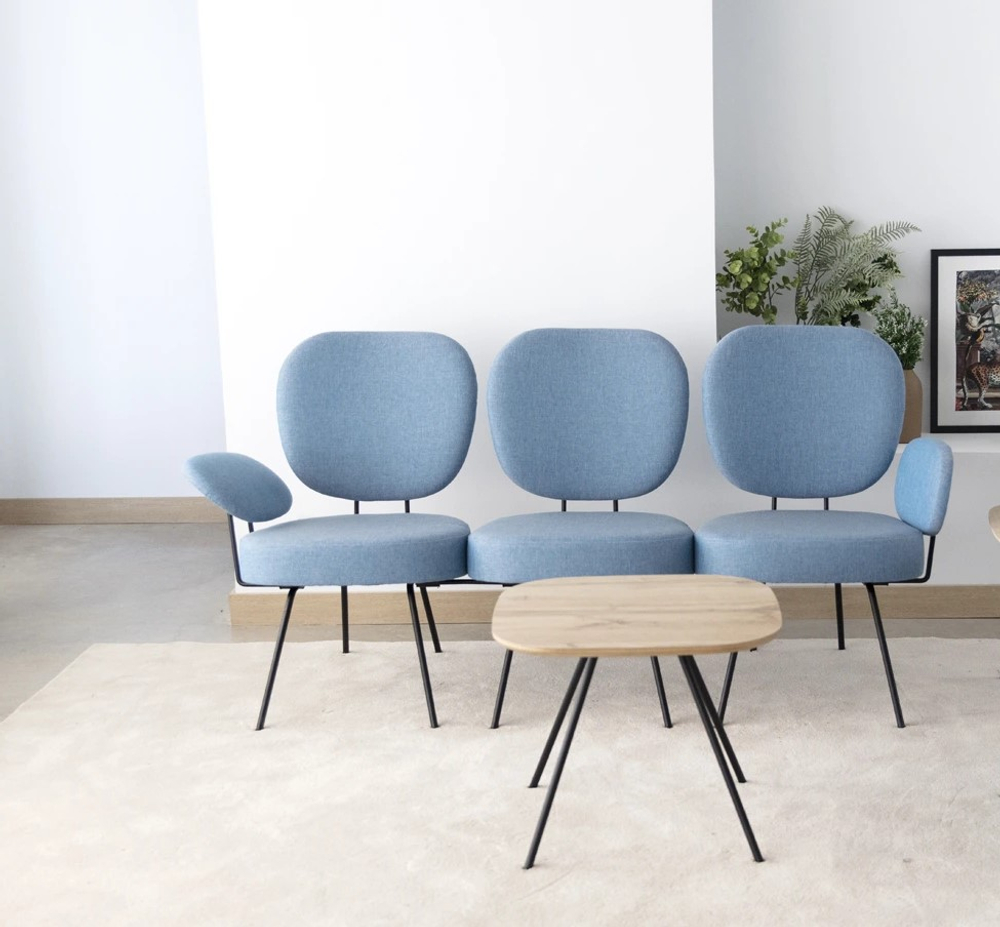 Модульная скамья FOURMI в отделке ткани Dolce 41