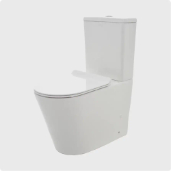 Унитаз напольный AQUAme AQM1001 Rimless c сиденьем SoftClose, горизонтальный выпуск