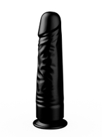 Чёрный фаллоимитатор на подошве-присоске - 17,5 см. (Цвет: черный)