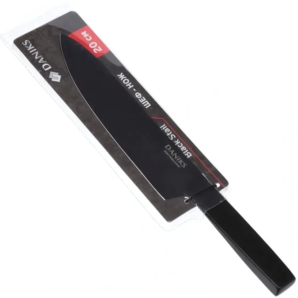 Нож кухонный 20см Daniks, Блэк Стайл, шеф-нож, W-A369-CH