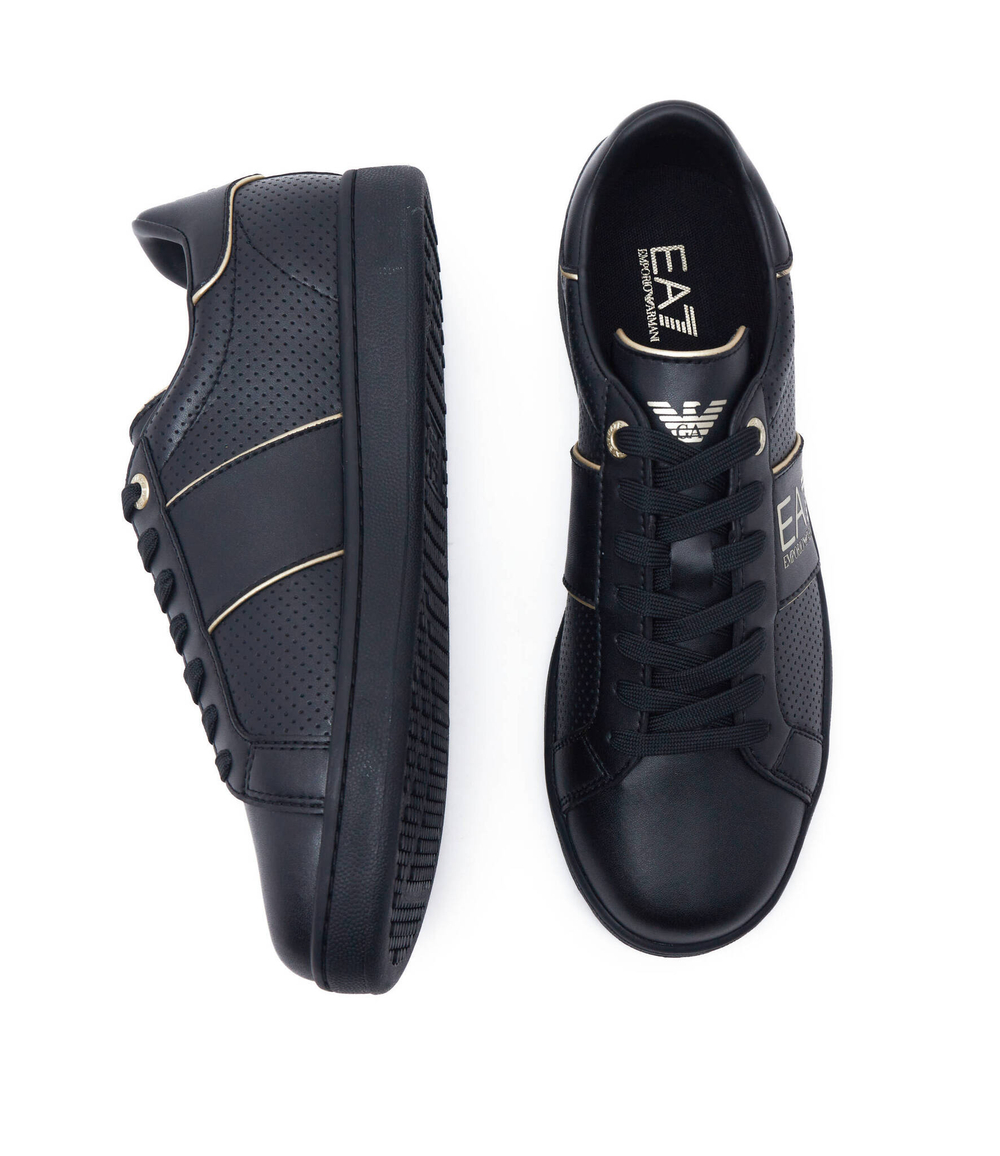 Кожаные кроссовки EA7 - черный(X8X102 XK258)